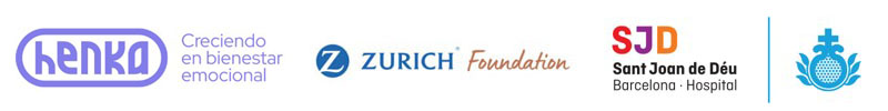 logotipos de henka, Z Zurich Foundation y hospital Sant joan de Déu